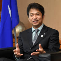 Ibaraki Prefecture Gov. Kazuhiko Oigawa during a recent interview with The Japan Times | YOSHIAKI MIURA