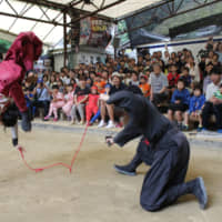 Visitors can watch a ninja performance by costumed actors at the Ninja Museum of Igaryu in Iga, Mie Prefecture.