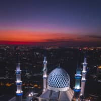 Famous landmark- Blue Mosque in Shah Alam