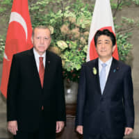 President of Turkey Recep Tayyip Erdoğan and Prime Minister Shinzo Abe | PHOTO FROM THE WEBSITE OF THE PRIME MINISTER’S OFFICE OF JAPAN