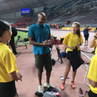 Young individuals were invited to run 100 meters on the  stadium track in the 'Time to Shine' event hosted by Seiko Holdings Corp. in October in Doha. | SEIKO HOLDINGS CORP.