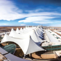 The airport’s iconic roof is meant to resemble both Colorado’s snow-capped mountains and Native American teepees. | © DEN INTERNATIONAL AIRPORT