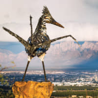 The iconic recycled roadrunner sculpture overlooks the thriving city of Las Cruces, New Mexico. | © CITY OF LAS CRUCES