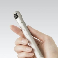 Pen camera: Iqui takes 360-degree photos or videos to make 'snapping and sharing effortless.' |