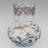 'Grasshopper' vase, Emile Galle, ca.1878, France. | SUNTORY MUSEUM OF ART