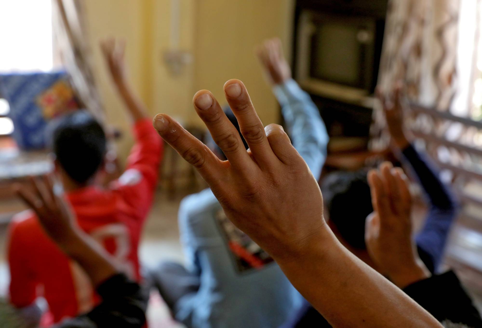 REUTERSMyanmar police flee to India