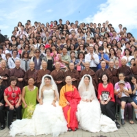 The first LGBT Buddhist Wedding in Taiwan is performed by Shih Chao-hwei at Buddhist Hong-shi College on Aug. 11, 2012. | THE HONG SHI CULTURAL AND EDUCATIONAL FOUNDATION
