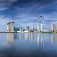 Landscape of Singapore city in day morning time.