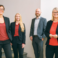 The Japan Desk Team (left to right): Sabine Heber, Denise Schieberl, Benjamin Leonhardt and Annette Klerks, Head of Duesseldorf’s department of International Business Service, Office of Economic Development.