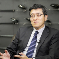 Endo Manufacturing Co. CEO Taishi Watabe talks about the business in his office on Oct 28. | LUCAS COYTE
