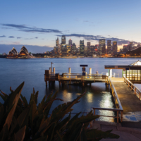 Sydney city night, North Sydney Lookout