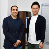 Cryptact Co-CEOs Amin Azmoudeh and Gaku Saito | YOSHIAKI MIURA