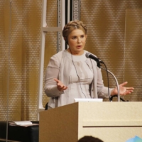 Former Ukraine Prime Minister Yulia Tymoshenko thanks Japan on July 29 for supporting Ukraine. | TTJ TACHIBANA PUBLISHING