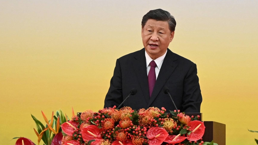 Chinese President Xi Jinping gives a speech in Hong Kong on July 1. The Chinese leader emerged from the Communist Party’s secretive summer retreat on the Yellow Sea this week facing mounting problems at home and abroad.
