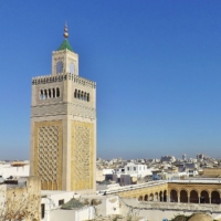 The Al-Zaytuna Mosque overlooks the Tunis skyline. | GETTY IMAGES