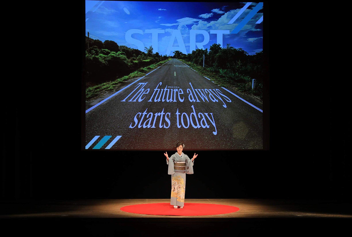 Emichika spoke about her vision of life at a TEDx event in Tunisia in July. Her speech,