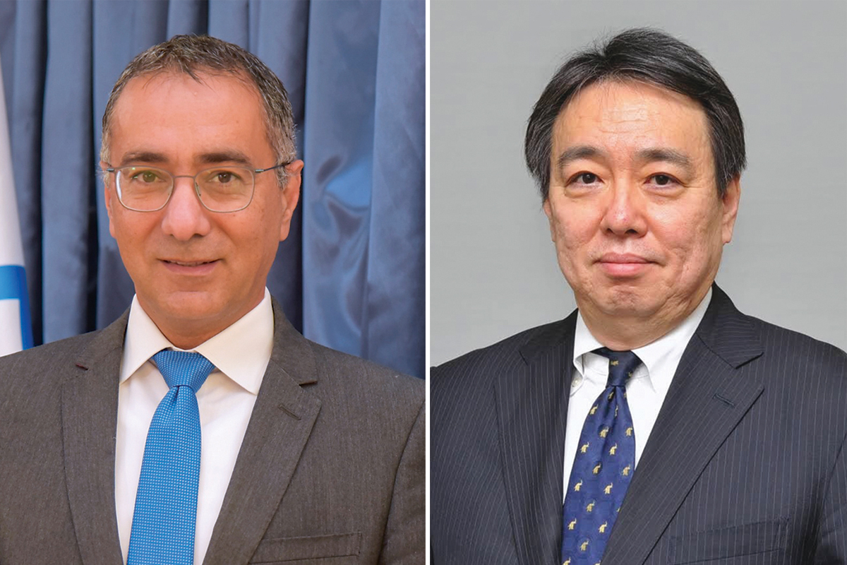 Left: Gilad Cohen, Ambassador of Israel to Japan | © ISRAELI EMBASSY Right: Koichi Mizushima, Ambassador of Japan to Israel | ©  JAPANESE EMBASSY