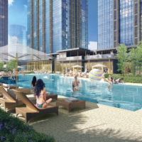 An illustration of the swimming pool at The Seasons Residences | © FEDERAL LAND