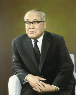 A portrait of Ohba founder Munenori Ohba painted by Kihou Miura