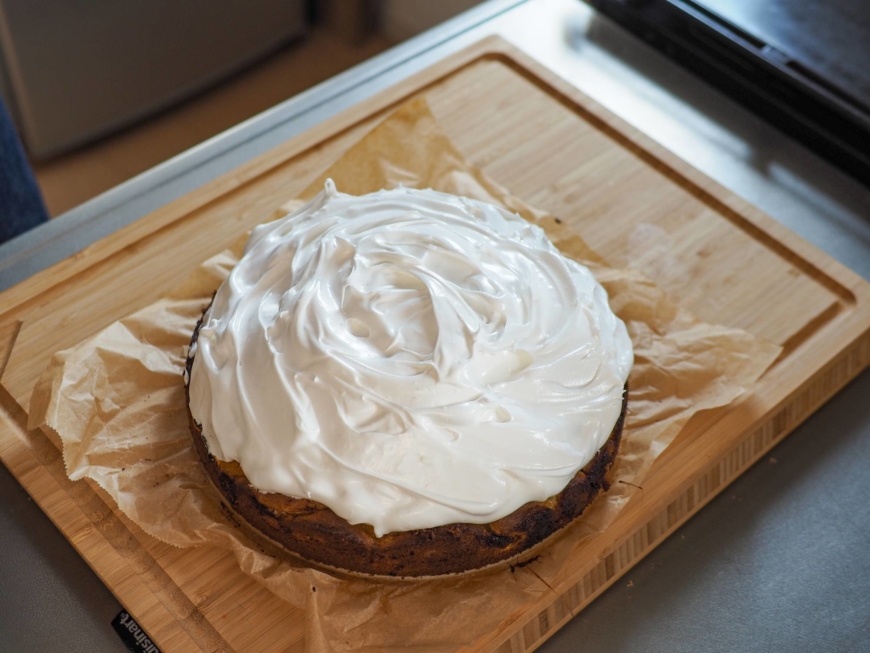 An evenly mixed meringue will make this cake taste like a Christmas miracle. | SIMON DALY