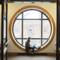 Lizzie Shackney, a law and design student at the University of Pennsylvania, in Philadelphia on Saturday. Shackney says she sees both the value and limitations in artificial intelligence tools.  | STEVE LEGATO / THE NEW YORK TIMES
