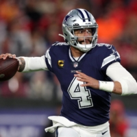 Dallas Cowboys quarterback Dak Prescott drops back to pass against the Buccaneers in Tampa on Monday. | USA TODAY / VIA REUTERS