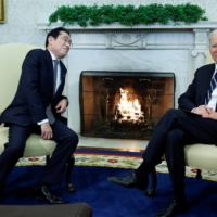 Prime Minister Fumio Kishida meets with U.S. President Joe Biden in the Oval Office at the White House on Jan. 13. | REUTERS