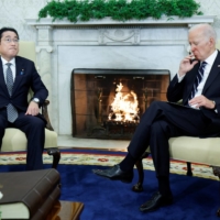 Prime Minister Fumio Kishida meets with U.S. President Joe Biden in the Oval Office in Washington on Jan. 13. | REUTERS