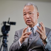 Akira Amari, Japan\'s former trade minister, speaks during an interview in Tokyo on Friday. | BLOOMBERG
