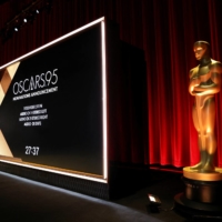 A large Oscar statue ahead of the announcement of the 95th Oscars Nominations in Beverly Hills, California, on Tuesday | REUTERS
