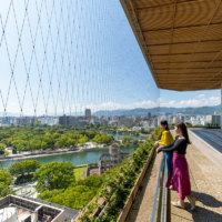 Hiroshima Orizuru Tower's observation deck offers panoramic views of Hiroshima. | HIROSHIMA ORIZURU TOWER
