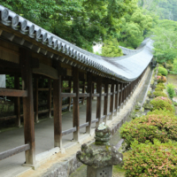 Kibitsu Jinja shrine, with many sites related to the Momotaro tale, is known for its beautiful 360-meter gallery.