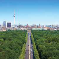 Panoramic view at the skyline of berlin