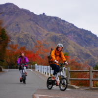 Nagasaki Prefecture is a prime location for adventure tourism with a diverse range of outdoor experiences, including e-biking in Unzen-Amakusa National Park, kayaking around Tsushima island and luxury camping on the Goto Islands. | NAGASAKI PREFECTURE TOURISM ASSOCIATION