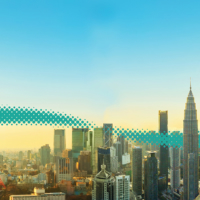 Tokyo and Kuala Lumpur, juxtaposed in this montage, represent partners on the path to a lower-carbon future. | PETRONAS