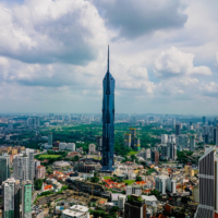 The Merdeka 118 tower in Kuala Lumpur is currently the second-tallest building in the world. | GETTY IMAGES