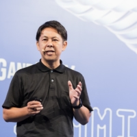 Atsushi Kabasawa, CEO of FARM8, speaking at the Plug and Play Japan Summit summer/fall 2023 Batch.