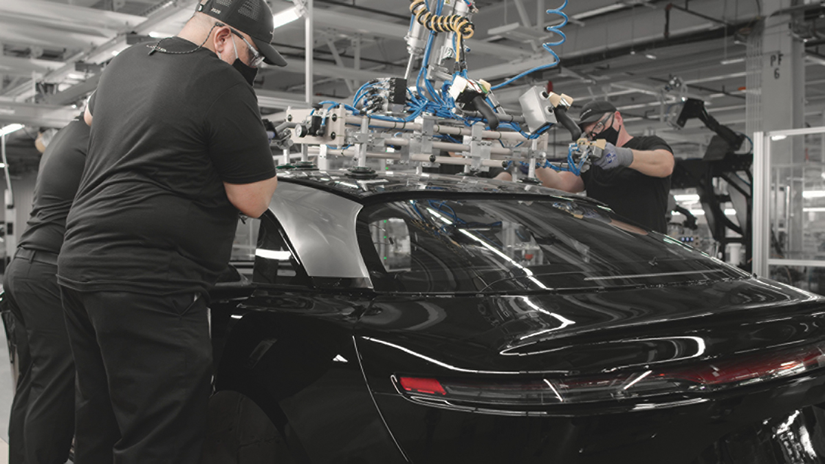 From its plant in Casa Grande in Pinal County, Lucid assembles all-electric, high-performance luxury vehicles. In 2022, the $700 million facility rolled out more than 7,000 units of its Air sedan. A soon-to-be-finished expansion will enable the production of Gravity, its first SUV. | © PINAL COUNTY