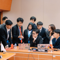 Delegates to the Model ASEAN Meeting Plus Japan discuss key issues at simulated sessions, including the ASEAN Ministerial Plus Japan, ASEAN Community Council Plus Japan and ASEAN Sectorial Bodies Plus Japan meetings. | AJC