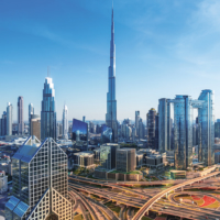 The tallest structure in the world, the Burj Khalifa, soars 829.8 meters (just over half a mile) over Dubai and is a symbolic beacon of progress. | © SHUTTERSTOCK