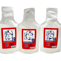 The prize is 100 ml of Niigata sake with illustrations of seven players (Kazumasa Yoshida, Tomoya Mikami, Keisuke Kobayashi, Hiroki Inaba, Kata Sonobe, Shun Takayama and Shota Nakayama).