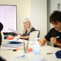 Students participate in a class at Tokyo Academics’ Nishiazabu Center on 
June 20, 2023. | TOKYO ACADEMICS