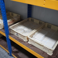 A view of the tofu preservation room. Most of the tofu was sold out and there were only a few left, but it was confirmed that the tofu is kept under thorough temperature control.