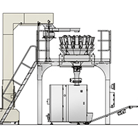 This image shows how a Dataweigh might fit when installed in a production line. | YAMATO SCALE CO. LTD.
