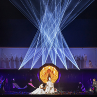 The Tokyo Nikikai Opera Theatre and teamLab collaborate on a performance of Giacomo Puccini’s "Turandot." | TEAMLAB / DANIEL KRAMER / TOKYO NIKIKAI OPERA FOUNDATION