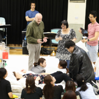 Konwitschny at a rehearsal with the performers | MAIKO MIYAGAWA