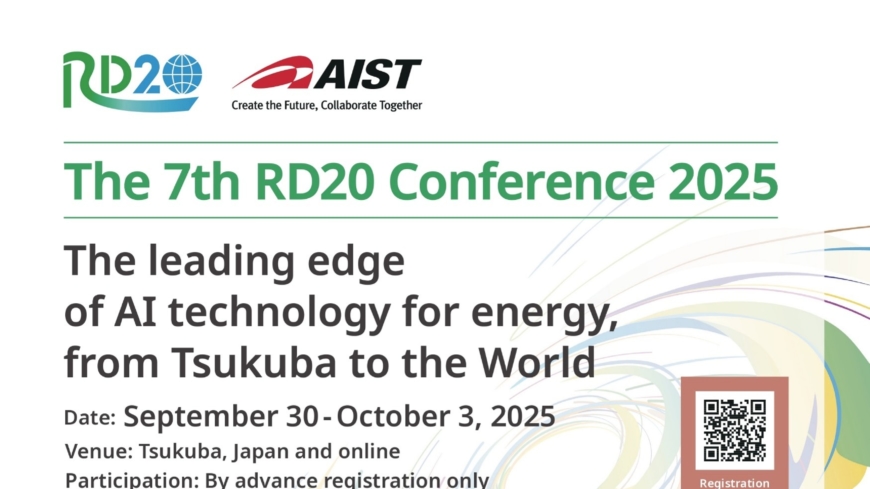 The 7th RD20 International Conference 2025 will be opening soon!! The 7th RD20 Conference to be held in Tsukuba, Japan — Registration for Press Briefing and the Conference Now Open